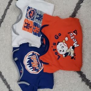 NY METS baby onesies